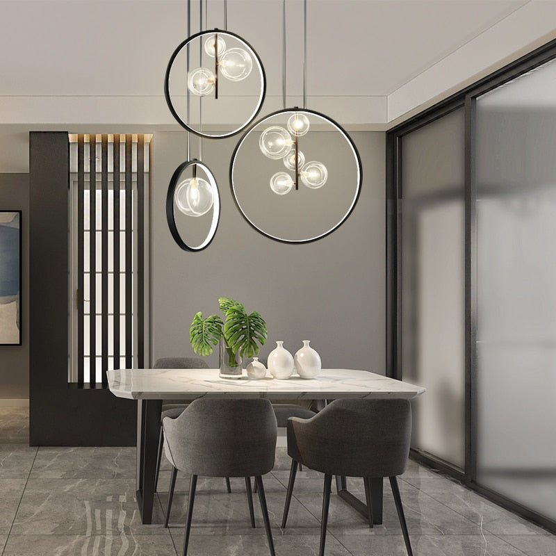 Závěsná lampa Circlara Glass Ring kulatá stropní lampa