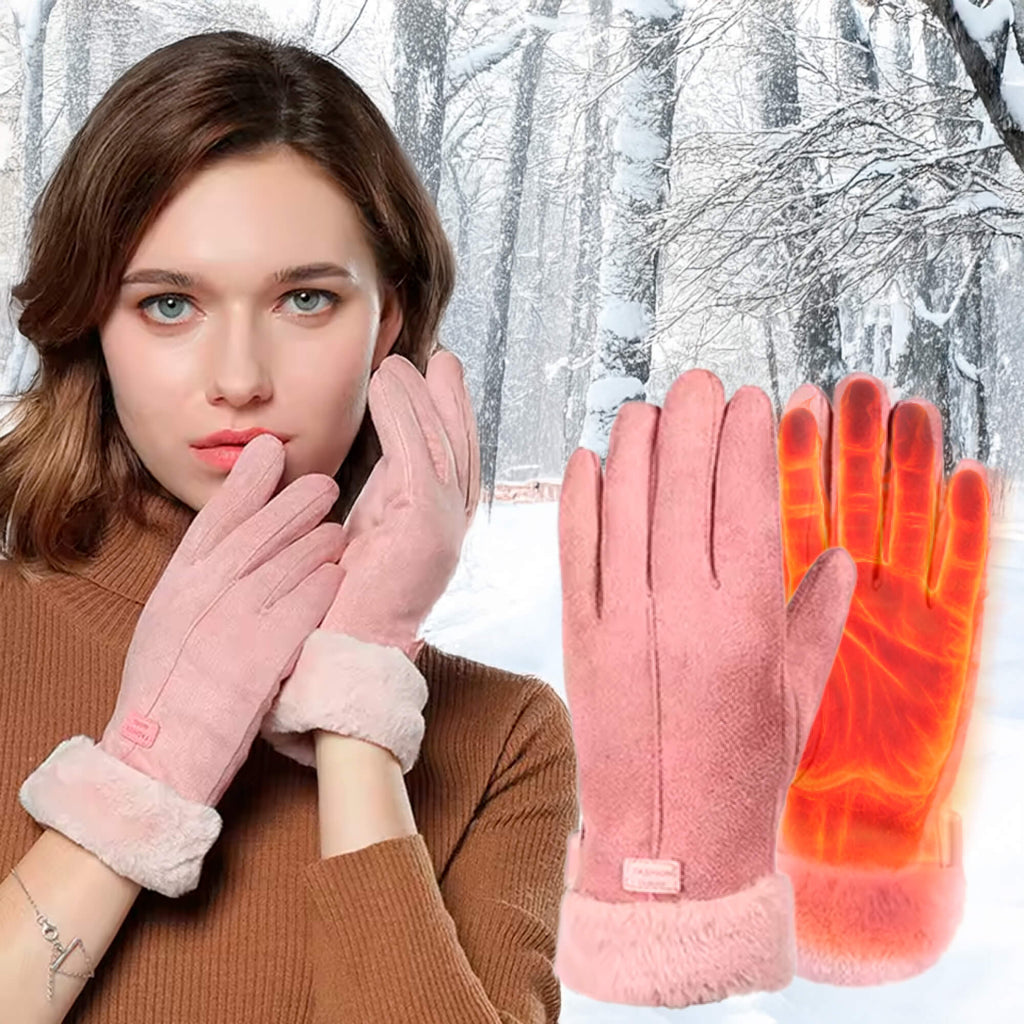 Damen-Heizhandschuhe mit Touchscreen, USB-aufladbar und wasserdicht für Wärme