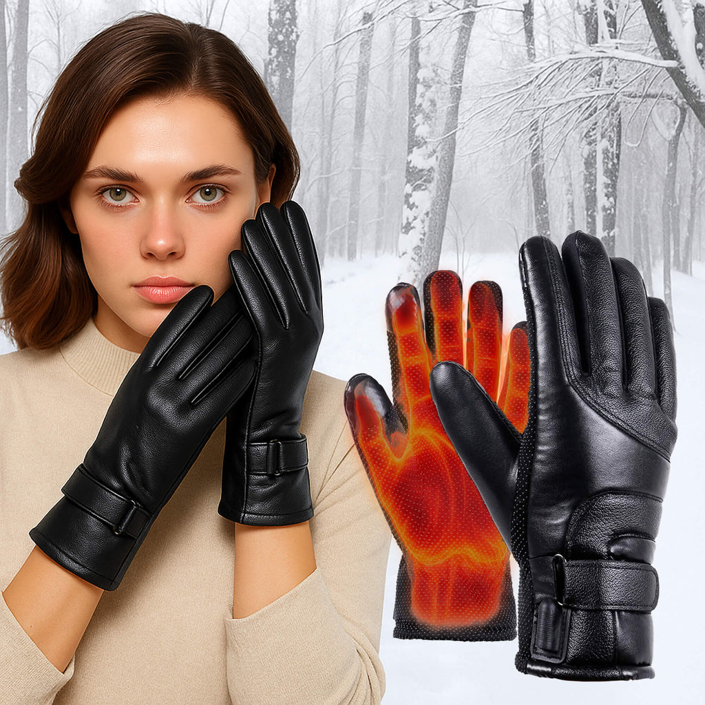 Damen-Heizhandschuhe mit Touchscreen, USB-aufladbar und wasserdicht für Wärme