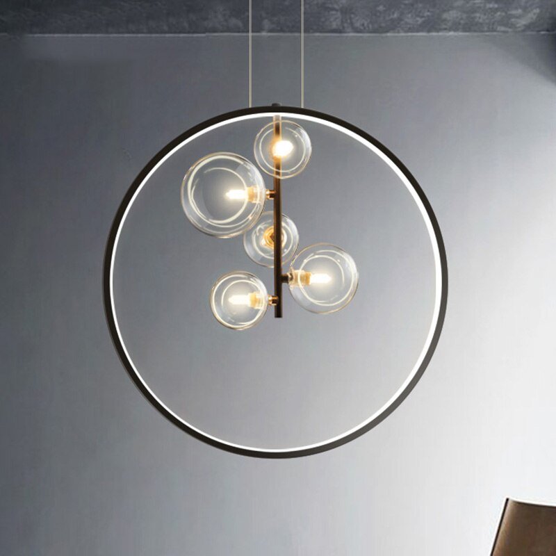 Závěsná lampa Circlara Glass Ring kulatá stropní lampa
