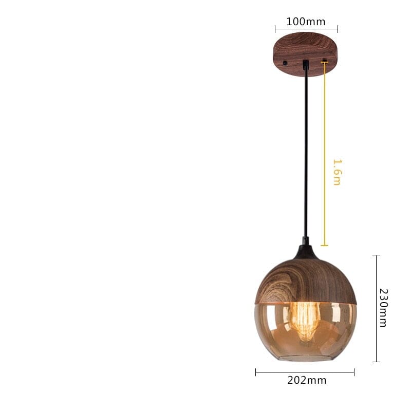 SylvaWood LED Pendant Lights Adjustable Modern Wooden Pendants