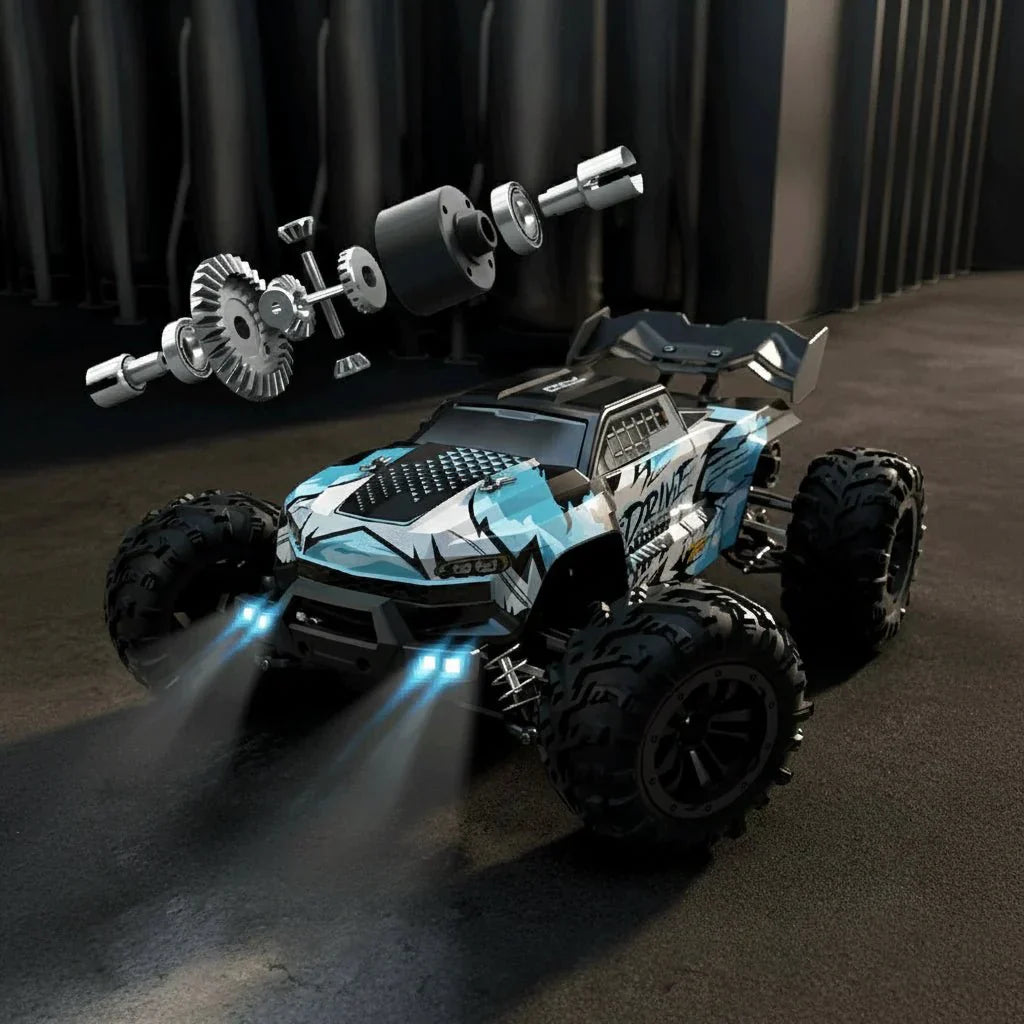 RidgeStorm 1:16 Elektrischer Offroad-Fernsteuerungs-LKW mit LED-Scheinwerfern