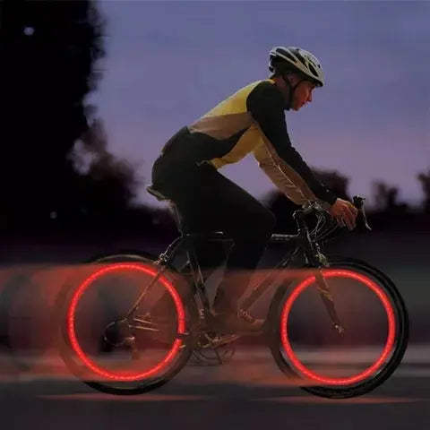 LumaGlow LED Valve Lights for Bicycles, Ideal for Night Rides