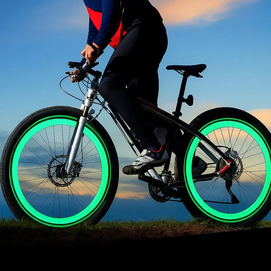 LumaGlow LED Valve Lights for Bicycles, Ideal for Night Rides