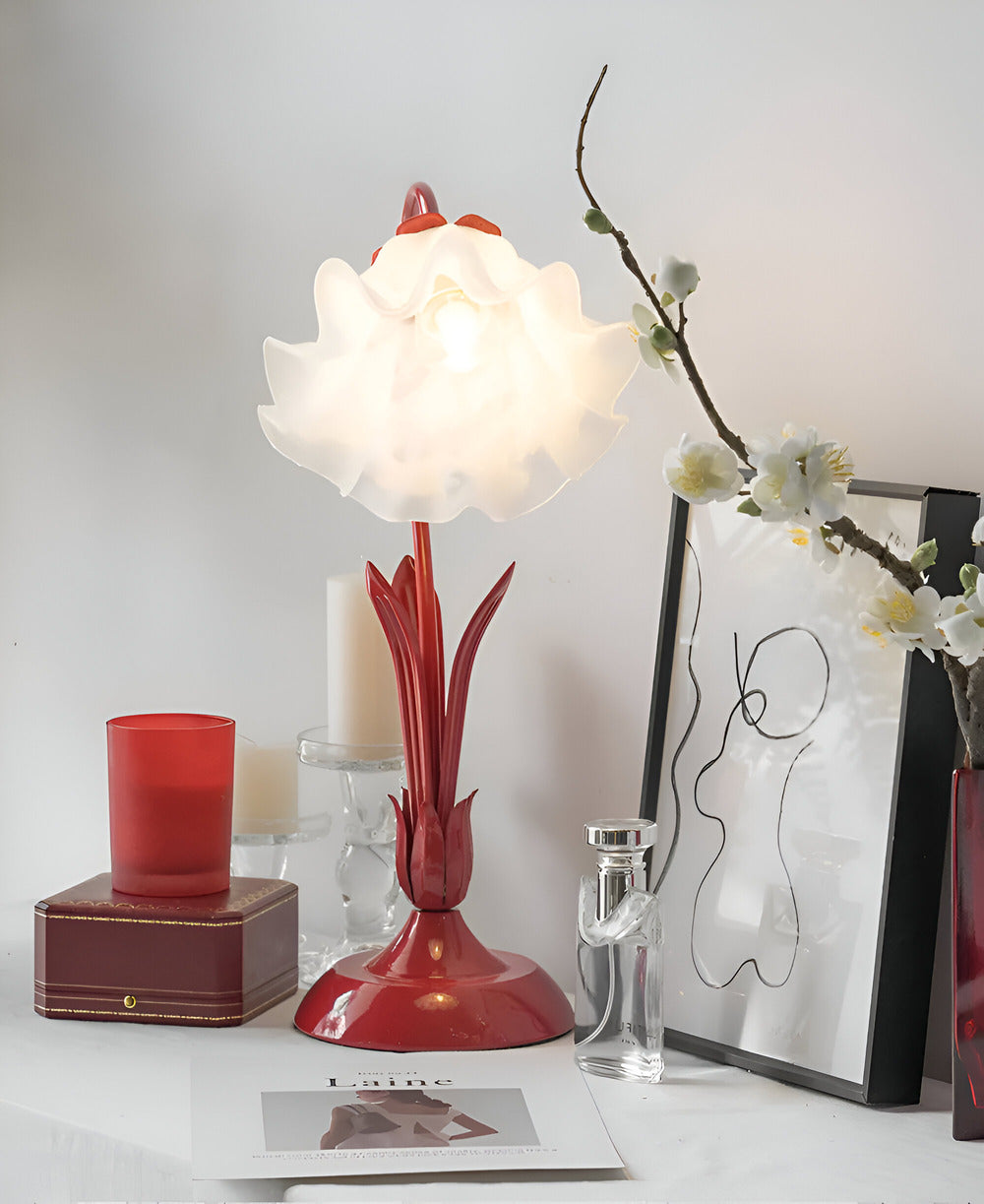 Aurelian Flora Table Lamp With Floral Motif And Vintage French Charm