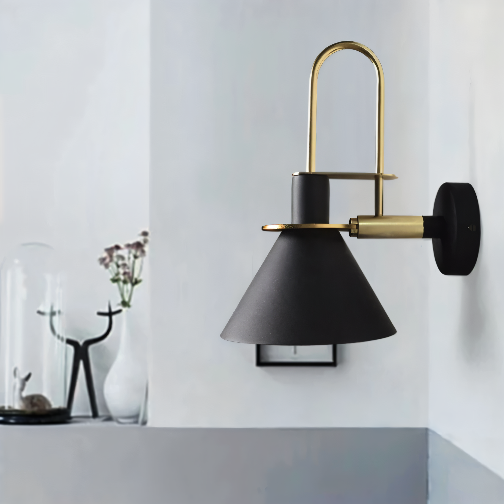 Kairoa postmoderní nástěnná lampa s LED rohová trubka do obývacích pokojů