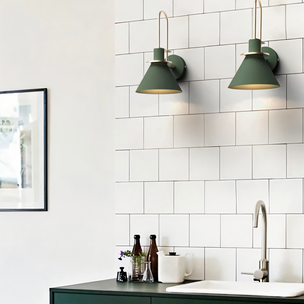 Kairoa postmoderní nástěnná lampa s LED rohová trubka do obývacích pokojů