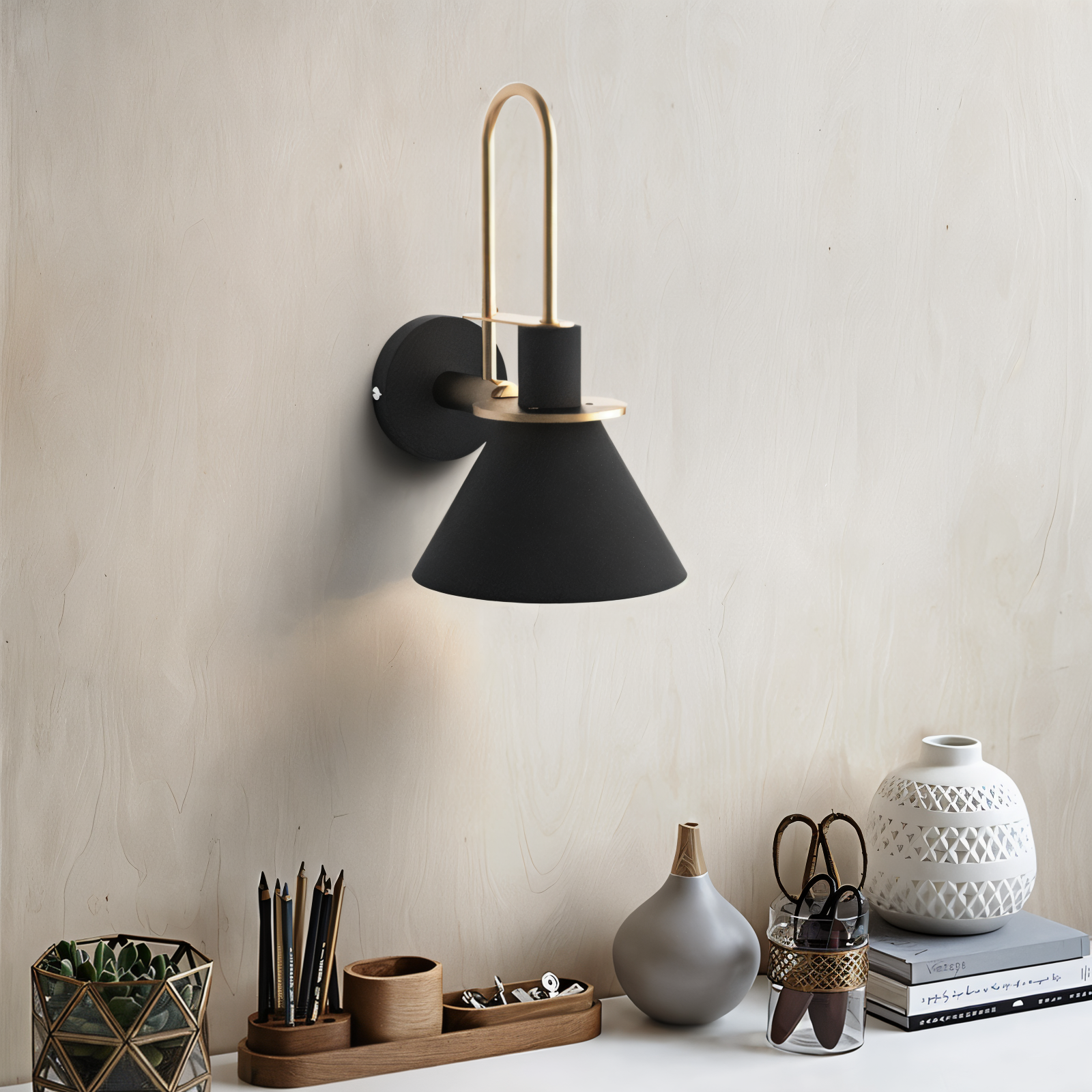 Kairoa postmoderní nástěnná lampa s LED rohová trubka do obývacích pokojů