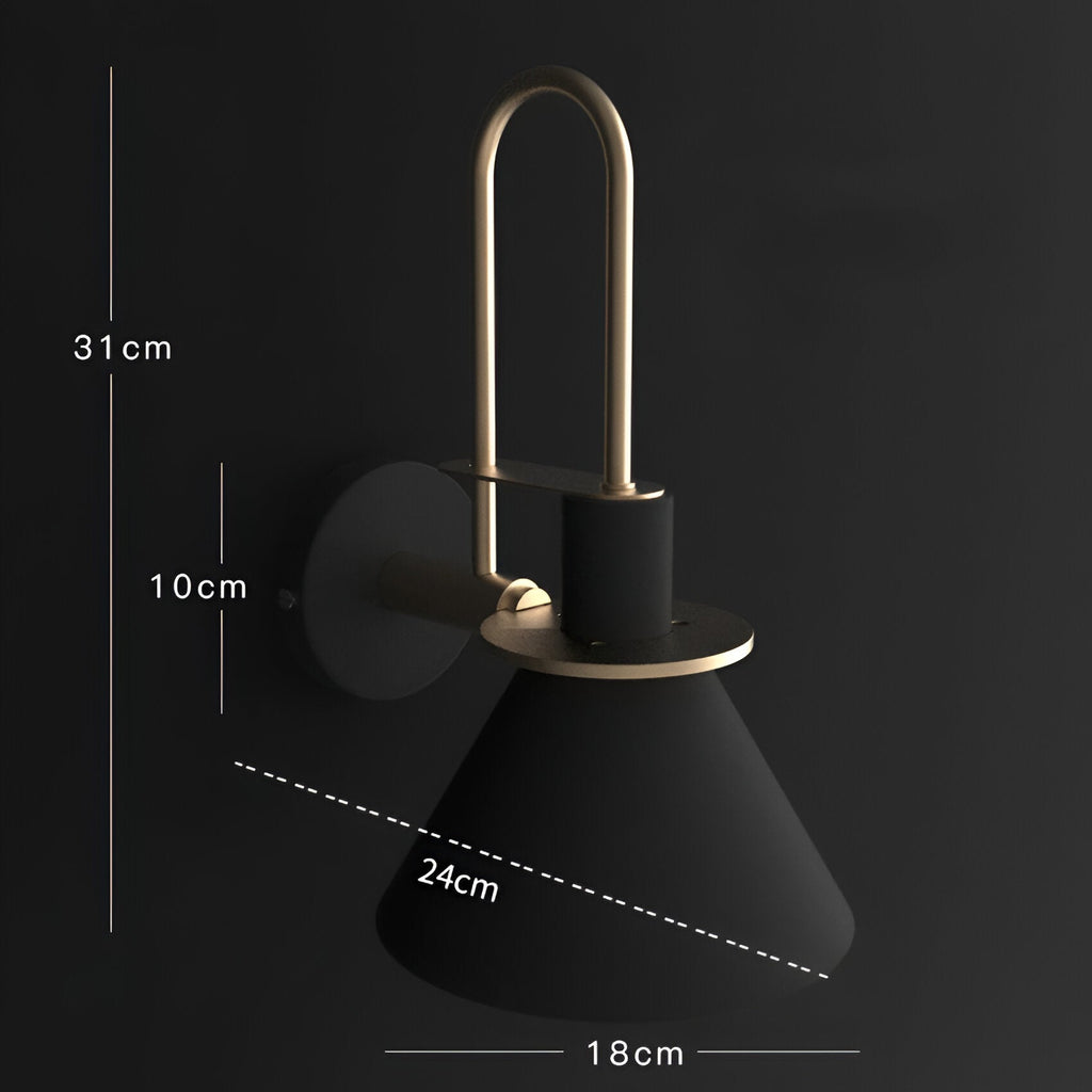 Kairoa postmoderní nástěnná lampa s LED rohová trubka do obývacích pokojů