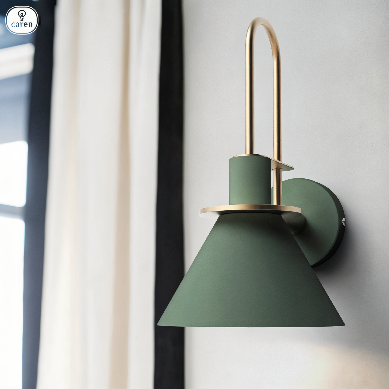 Kairoa postmoderní nástěnná lampa s LED rohová trubka do obývacích pokojů
