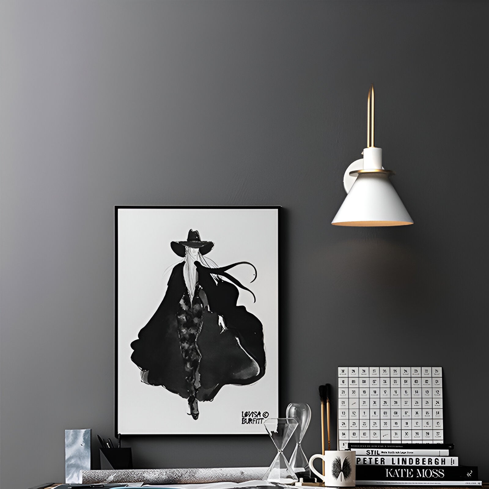 Kairoa postmoderní nástěnná lampa s LED rohová trubka do obývacích pokojů