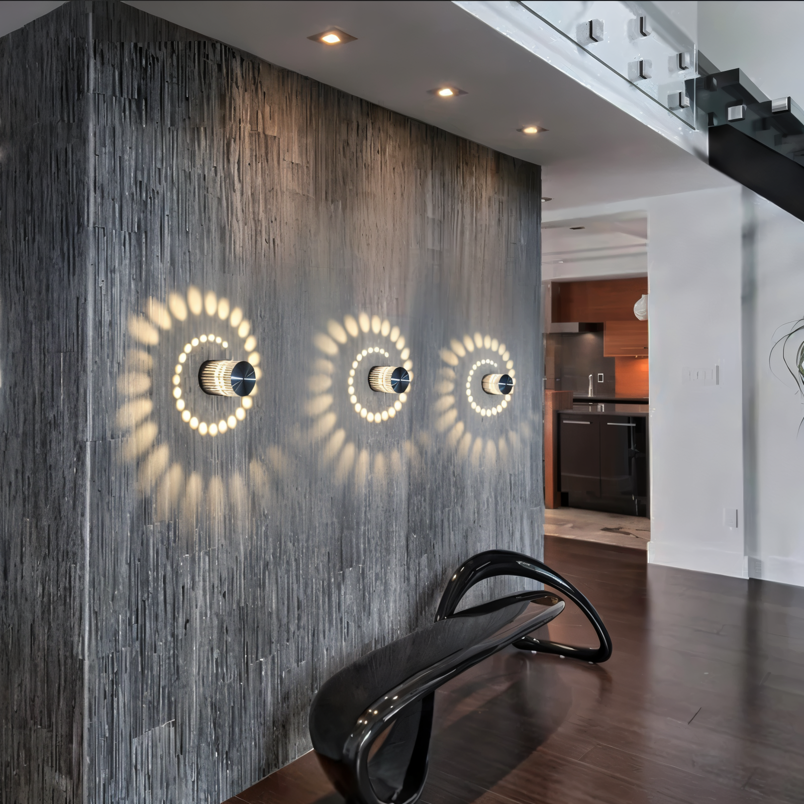 VeloSpiral Cylindrical Led Wall Light With Colorful Spiral Pattern