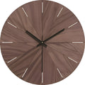 LyraOak Minimalist Wooden Wall Clock With Silent Quartz Movement