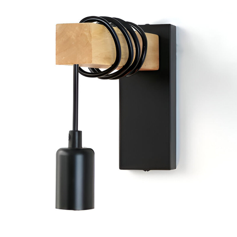 Wyther Rustic Wood LED Wall Light With Warm Ambient Glow