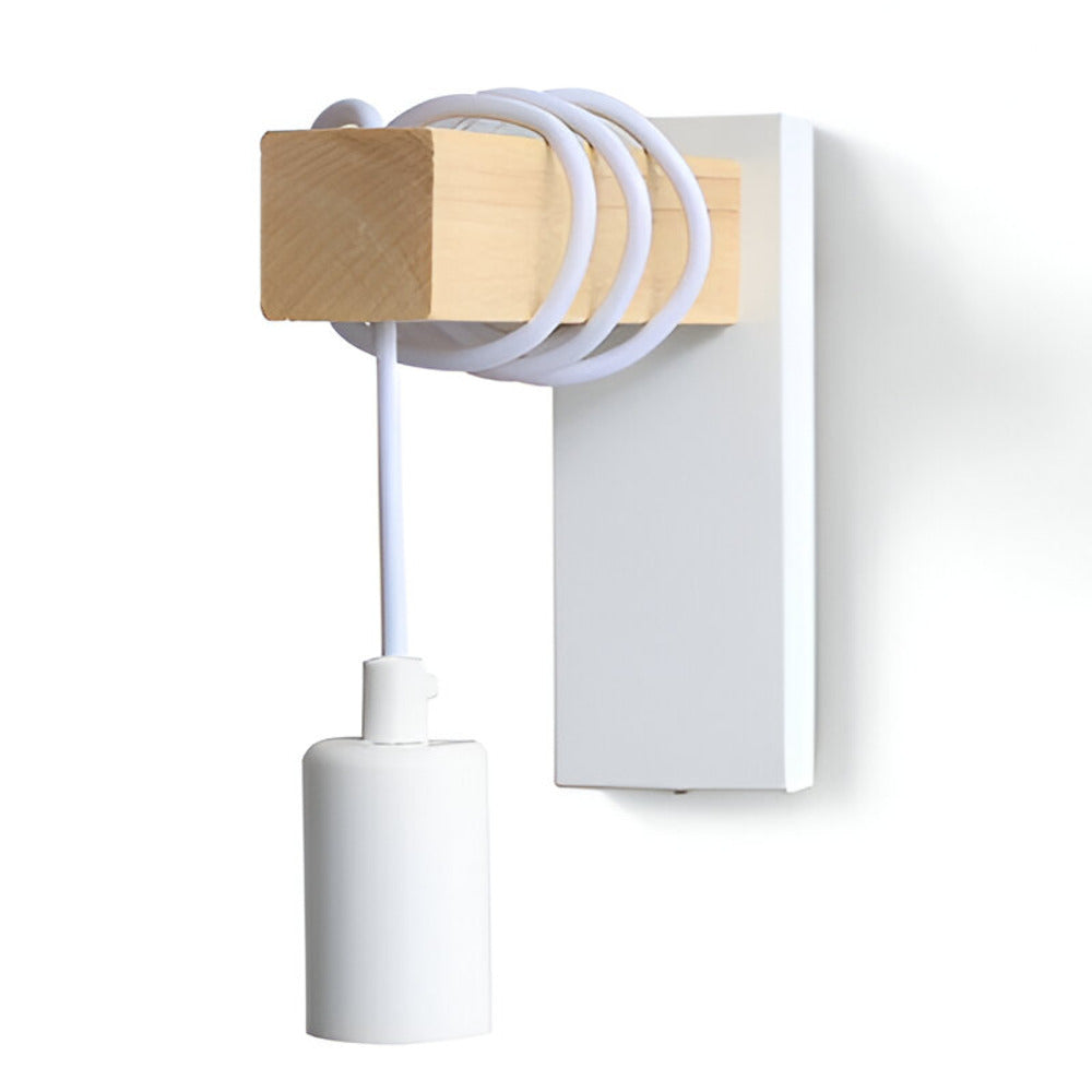Wyther Rustic Wood LED Wall Light With Warm Ambient Glow
