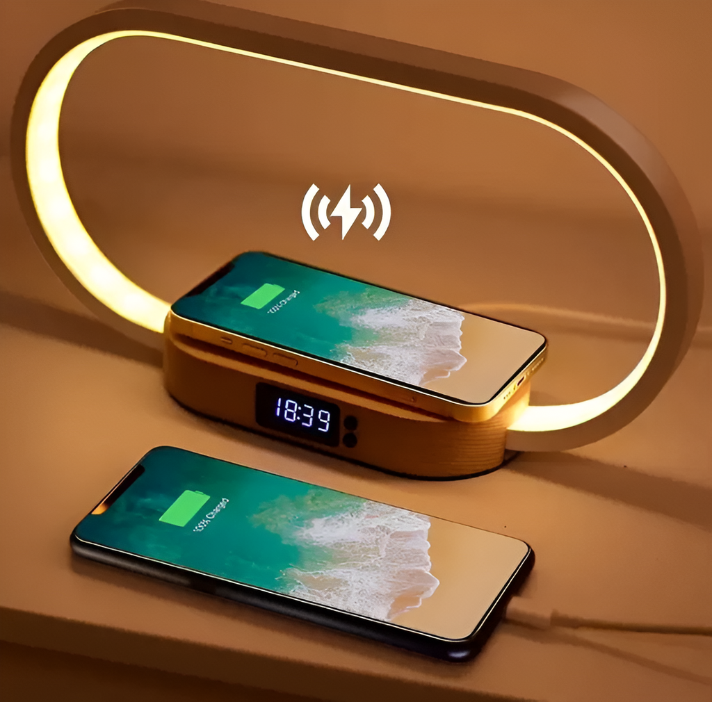 چراغ خواب سولارانوک با شارژر USB-C و ساعت دیجیتال