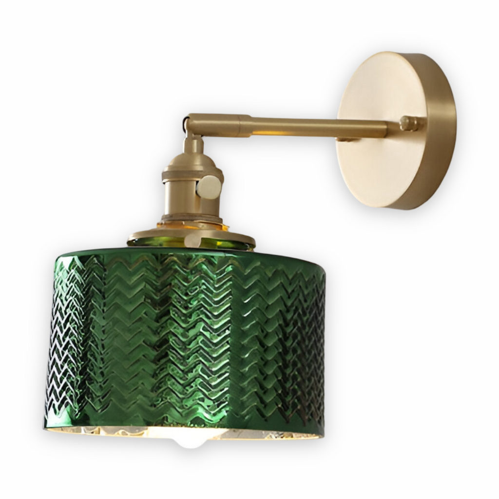 Aureli Adjustable LED Wall Light With Ribbed Glass