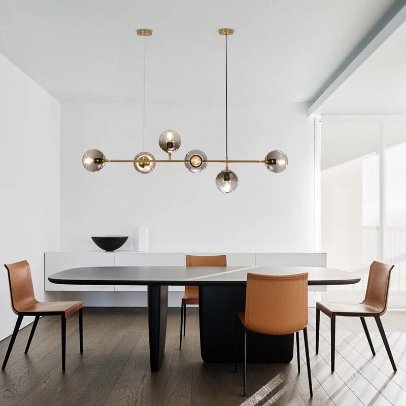 Kora Glas-Kugel-Kronleuchter in Gold- oder Schwarz-Finish