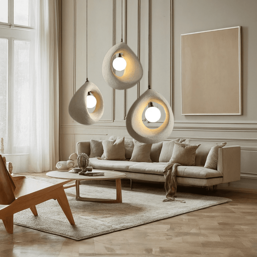لوسترهای آویز LED پلی‌استایرن کایرو به سبک ژاپنی وابی سابی برای سقف