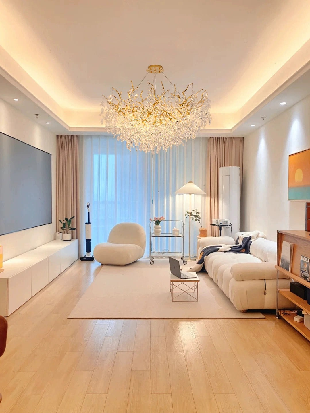 Lampadario a Bracci in Cristallo Stile Francese per Case Moderne