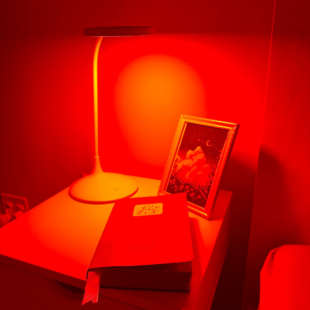 Velvet Dusk Lampe Rødt Lys Natlampe til Hyggelige Aftener