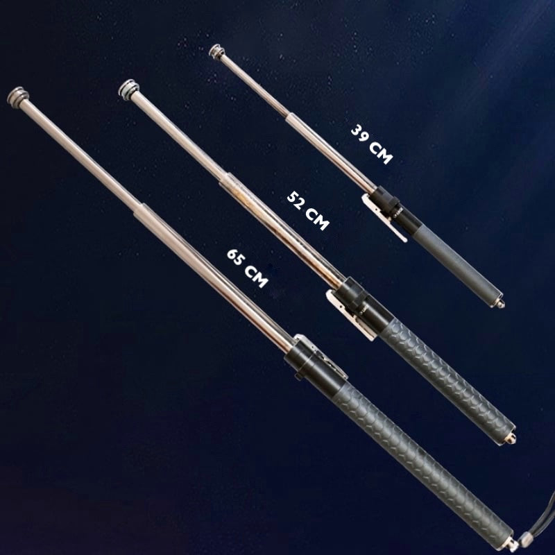 Telescoping Safety Stick With Swift One-Click Deployment And Alloy Steel Build