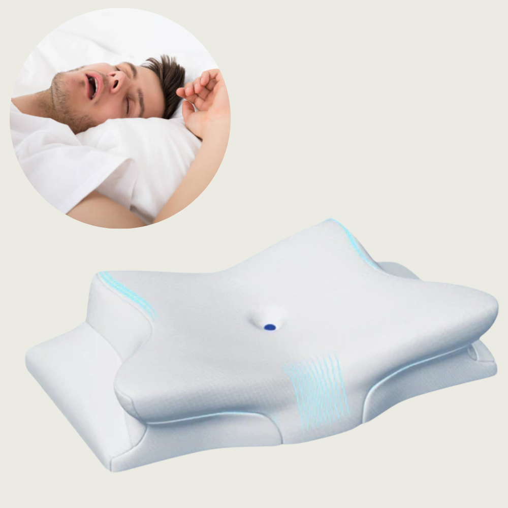 Ergonomický polštář z paměťové pěny pro úlevu při spánkové apnoi a chrápání