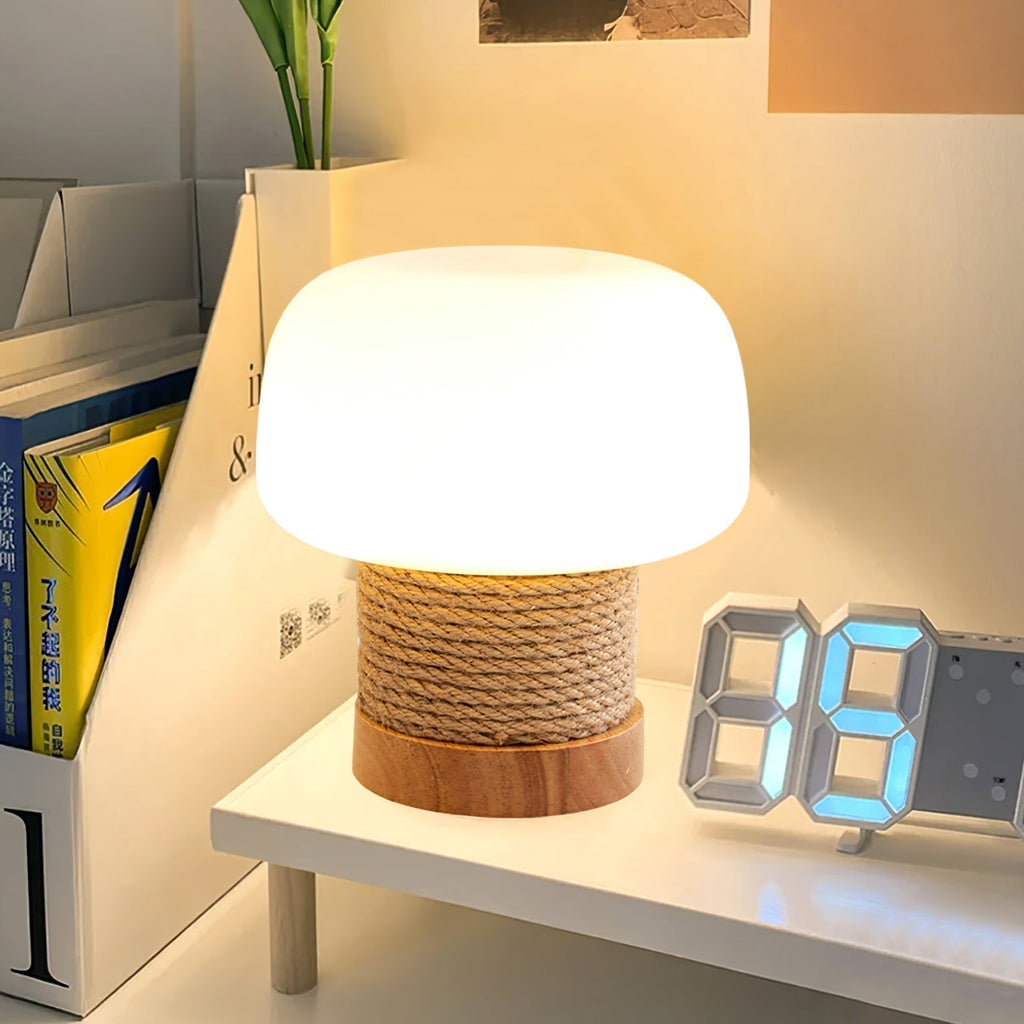 Aurelium | Minimalist LED Table Lamp With Wood Base