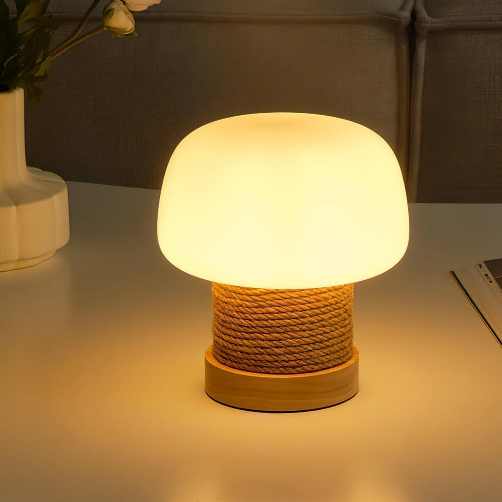 Aurelium | Minimalist LED Table Lamp With Wood Base