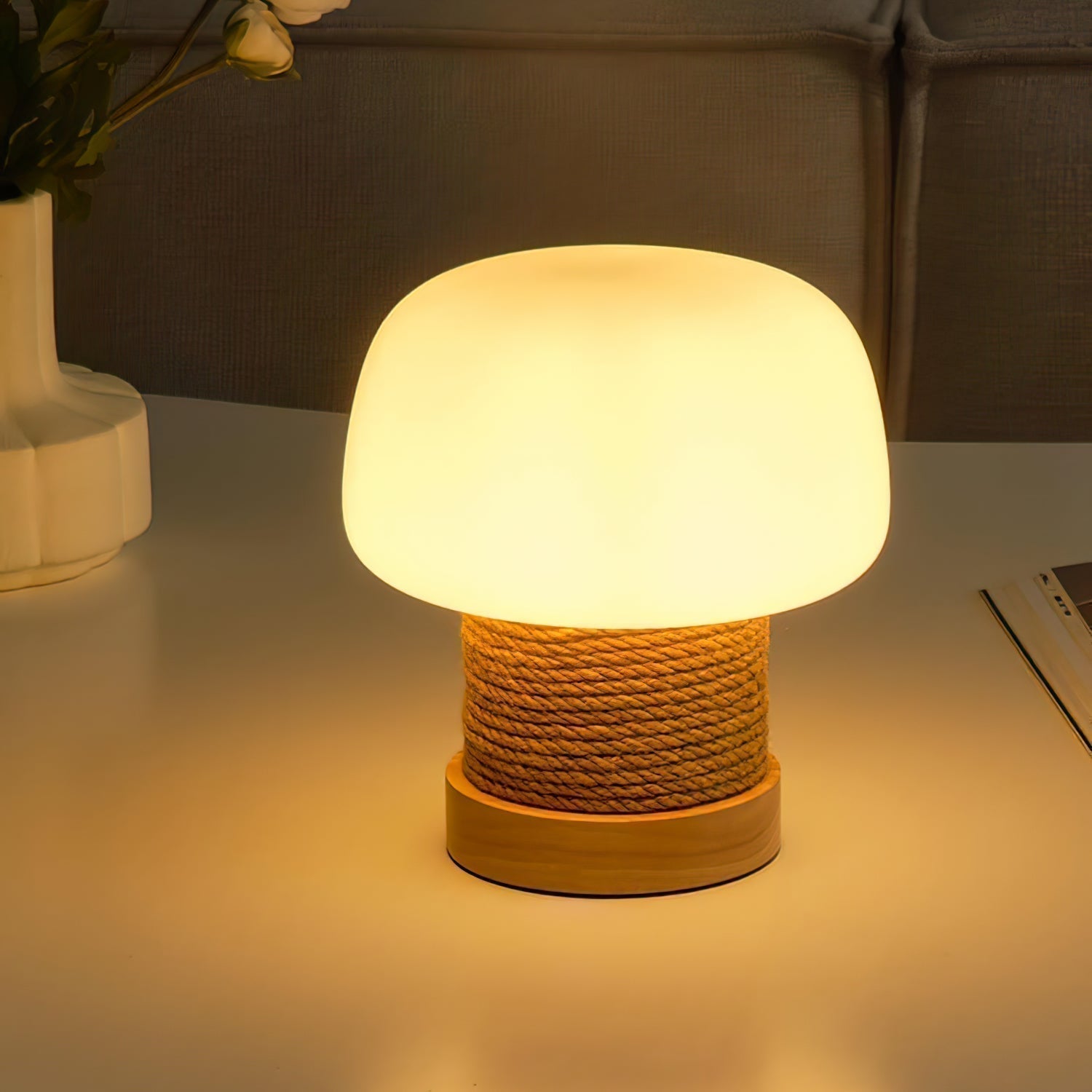 Aurelium | Minimalist LED Table Lamp With Wood Base