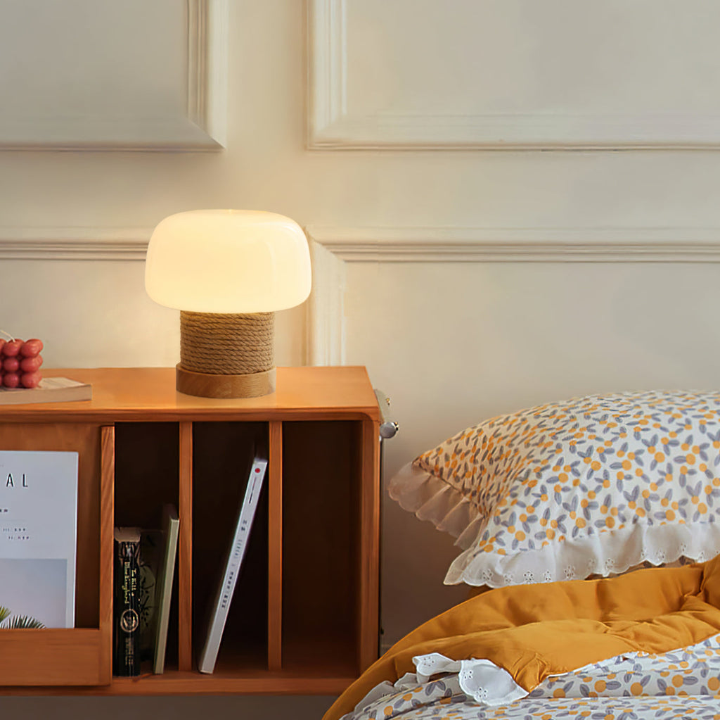 Aurelium | Minimalist LED Table Lamp With Wood Base