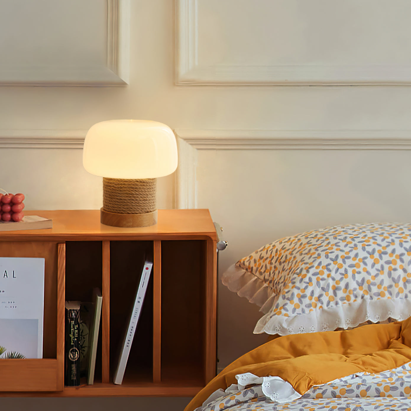 Aurelium | Minimalist LED Table Lamp With Wood Base
