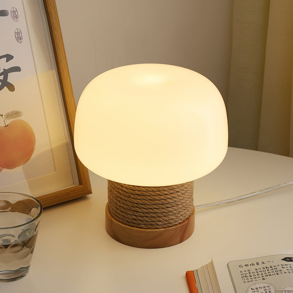 Aurelium | Minimalist LED Table Lamp With Wood Base