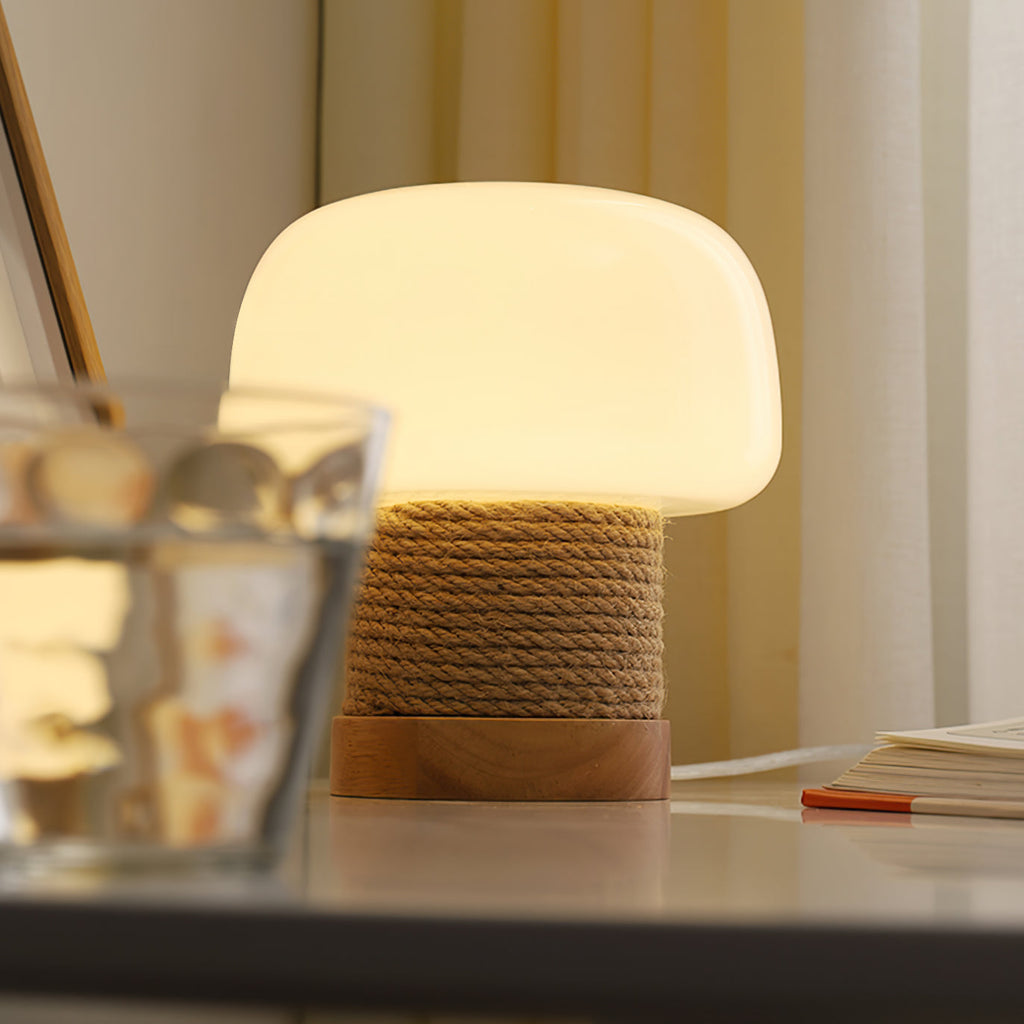 Aurelium | Minimalist LED Table Lamp With Wood Base