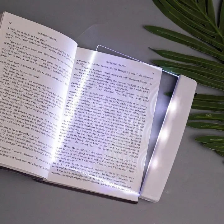 LED stolní lampa na čtení s plochým panelem, noční světlo se dvěma úrovněmi jasu a ochranou zraku