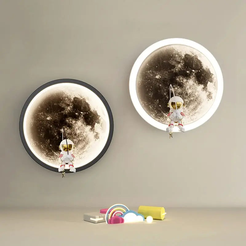 StellarLux LED Astronaut Wall Light With Moon Glow Accent