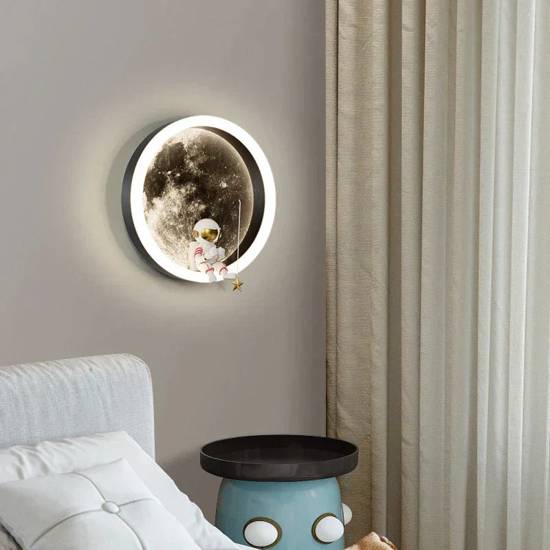 StellarLux LED Astronaut Wall Light With Moon Glow Accent