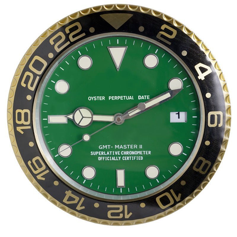 AuroraTime stille Wohnzimmer-Wanduhr mit leuchtenden Zeigern