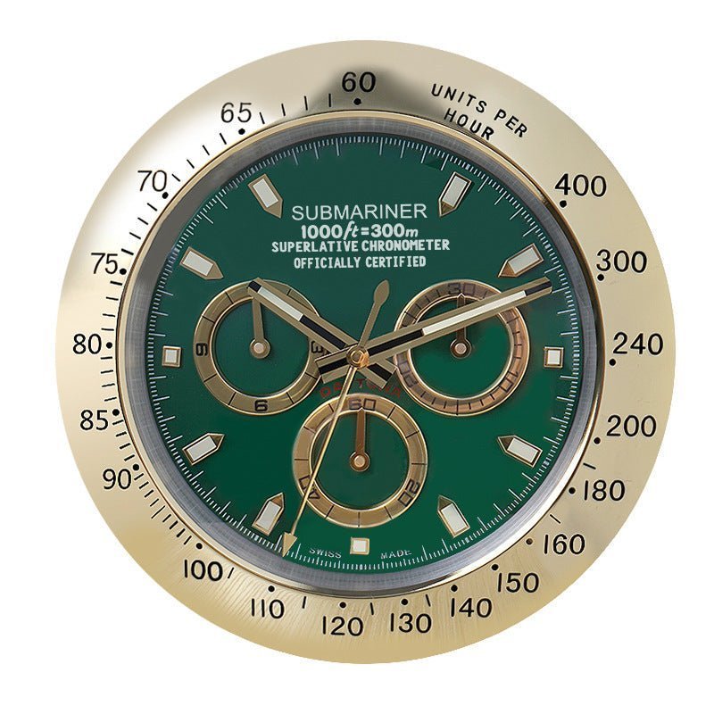 AuroraTime stille Wohnzimmer-Wanduhr mit leuchtenden Zeigern