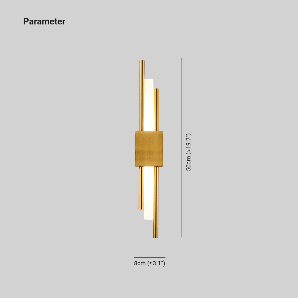 چراغ دیواری LumeNova NightGlow مشکی و طلایی LED برای اتاق خواب