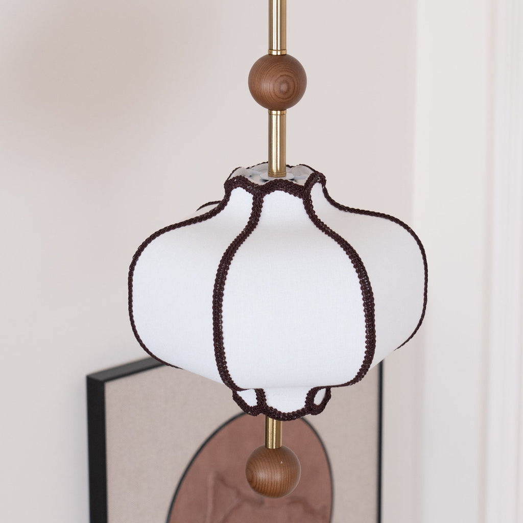 Lyara Nordic zachte stoffen lantaarn hanglamp voor gezellige woonkamers
