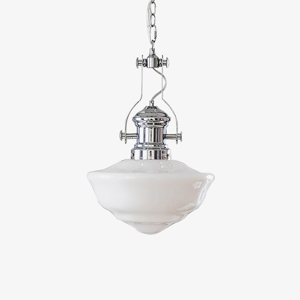 NovaLume glazen en metalen hanglamp in moderne schoolhuisstijl
