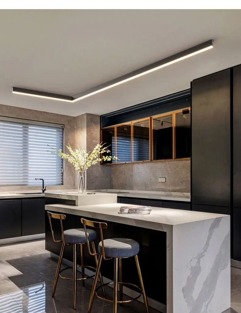 LyraLine Linear LED Ceiling Light Dimmable Metal and Acrylic