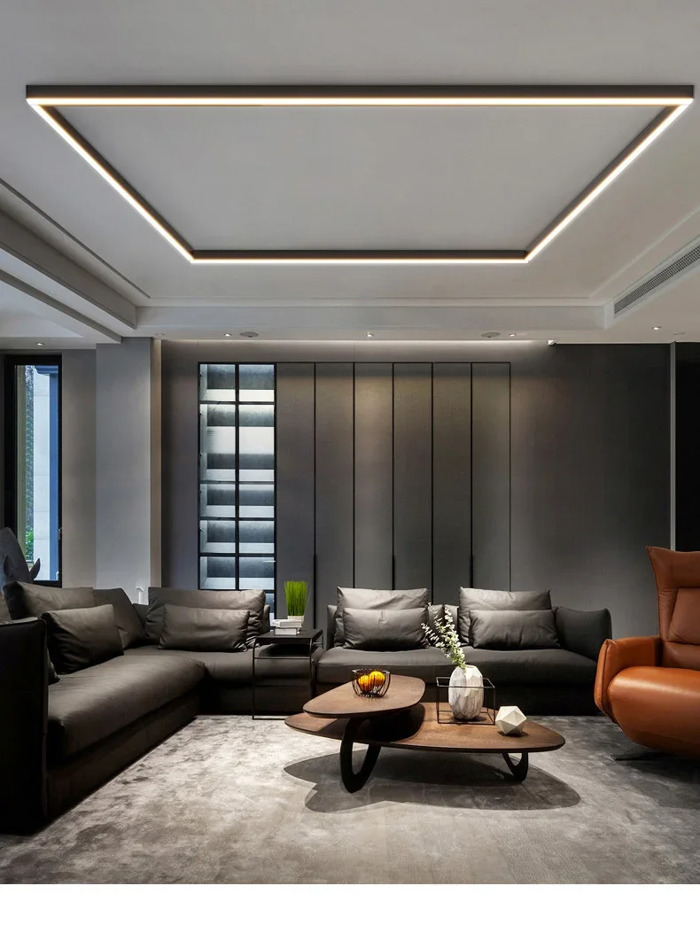 LyraLine Linear LED Ceiling Light Dimmable Metal and Acrylic