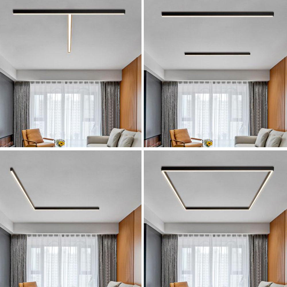 LyraLine Linear LED Ceiling Light Dimmable Metal and Acrylic