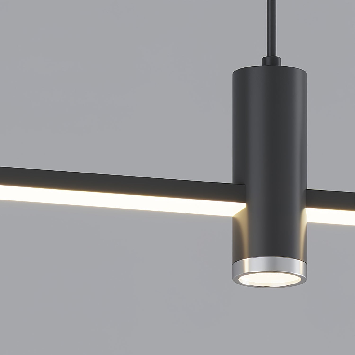 Lampada a sospensione lineare in metallo Kirrea LED | Design minimalista rettangolare