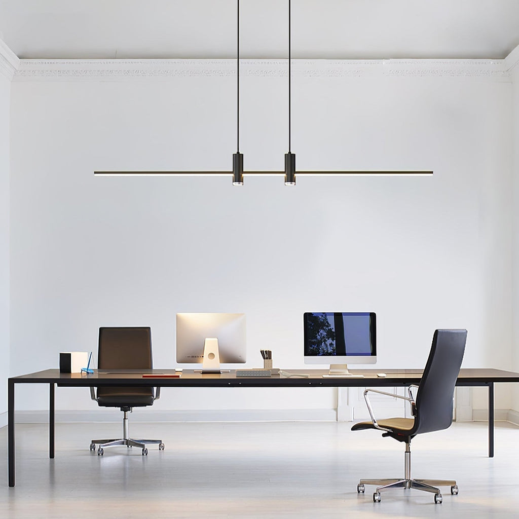 Lampada a sospensione lineare in metallo Kirrea LED | Design minimalista rettangolare