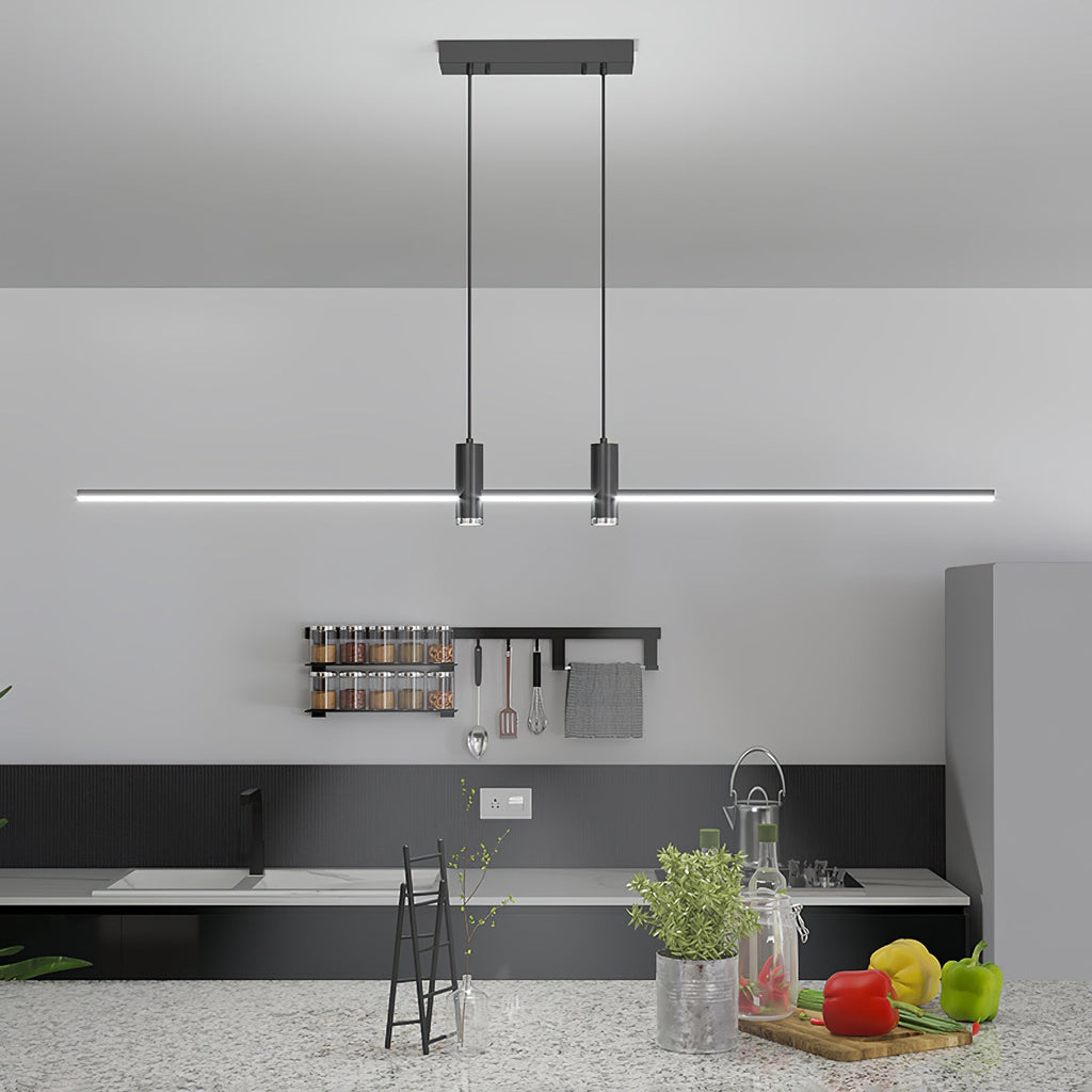 Lampada a sospensione lineare in metallo Kirrea LED | Design minimalista rettangolare