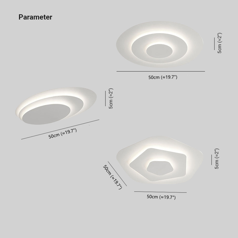 AuroraNova White LED Ceiling Light With Acrylic and Metal