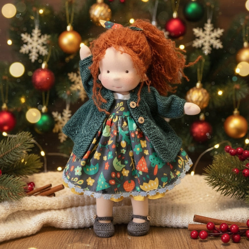 Aurelia Handmade Waldorf Doll Made Of Cotton For Creative Play